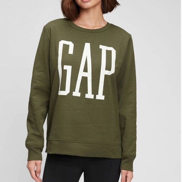 GAP Tops - Gap Green White Logo Pullover Crewneck Sweatshirt Women’s XXL 2XL